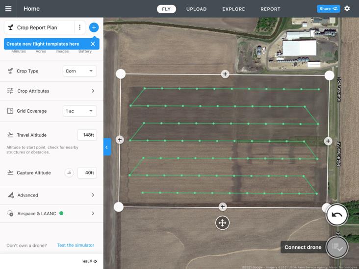 Drone Field Path stand count