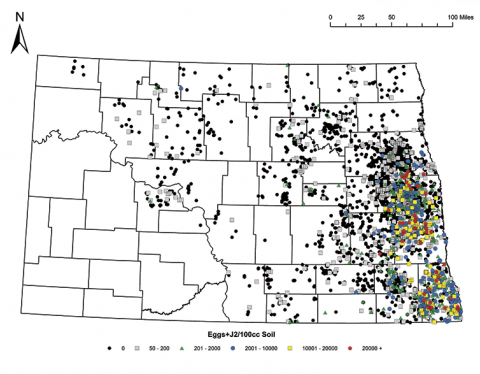 North Dakota SCN Map